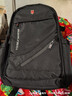 JINSHIWQ雙肩包男大容量商務(wù)旅行背包登山書(shū)包電腦包黑色 標準版加大號 曬單實(shí)拍圖