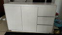 逸左逸右【行業(yè)TOP1】實(shí)木餐邊柜一體靠墻現代簡(jiǎn)約客廳茶水儲物邊柜子 米白色三抽雙門(mén)【120*40*80】 曬單實(shí)拍圖