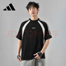 阿迪達斯（adidas）短袖男潮流時(shí)尚透氣半袖棉質(zhì)T恤KB8502 黑色/亮白 M 曬單實(shí)拍圖