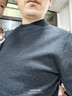 恒源祥【含羊毛】短袖男秋冬季半高領(lǐng)毛衣中年男士針織打底衫 深灰 3XL 曬單實(shí)拍圖