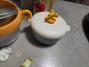 英氏（YEEHOO）寶寶輔食碗嬰兒注水保溫碗不銹鋼兒童餐具吸盤(pán)碗 澗石藍-三件套 曬單實(shí)拍圖