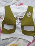 五小七童裝男童夏季套裝新款周歲禮服男寶寶夏裝嬰兒童衣服三件套 卡其色馬甲 80 尺碼7-11月【建議寶寶75-85】cm 曬單實(shí)拍圖
