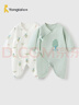 童泰嬰兒連體衣春秋季純棉衣服初生寶寶蝴蝶哈衣爬服和尚服綠色52cm 曬單實(shí)拍圖