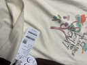 LAGOGO童趣涂鴉長(cháng)袖T恤衫女拉谷谷2026春新款插肩袖內搭打底上衣 米棕 M 曬單實(shí)拍圖