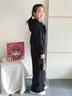 巴布豆女童套裝春季新款中大童百搭連帽兩件套兒童運動(dòng)服寬松舒適童裝 藏藍 投影小麗X 170 曬單實(shí)拍圖