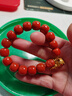 彩荷天然原礦南紅老型桶珠散珠隔珠 佛珠手串diy椰蒂金剛星月菩提配飾 曬單實(shí)拍圖