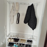密林掛衣架落地帶換鞋凳門(mén)口現代簡(jiǎn)約衣帽架鞋架一體家用簡(jiǎn)易室內掛 白灰絨面 100cm(掛架鞋凳一體) 曬單實(shí)拍圖
