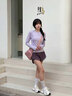 班尼路速干長(cháng)袖t恤女夏季新款防曬UPF50+修身跑步健身瑜伽運動(dòng)上衣服 淺紫#純色 【速干防曬】 M 曬單實(shí)拍圖
