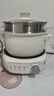 美的（Midea）電煮鍋 電火鍋 電熱鍋 電炒鍋 分體式可拆洗 2.6L小電鍋 學(xué)生宿舍多功能鍋泡面鍋 XZC2088S 配蒸籠 曬單實(shí)拍圖