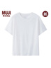 MUJI 女式 涼感薄款天竺編織T恤 女士女款26年夏季新品 FC12CC6S 白色 L （165/88A） 曬單實(shí)拍圖