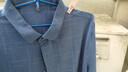 羅蒙（ROMON）長(cháng)袖襯衫男春季商務(wù)襯衣男士條紋休閑紳士外套男裝 藍色 2XL 曬單實(shí)拍圖