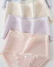 草本初色【A類(lèi)嬰兒棉】女士?jì)妊澟兠?0A桑蠶絲抑菌中腰無(wú)痕透氣三角褲 曬單實(shí)拍圖
