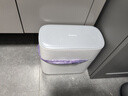 ecoco垃圾桶8L衛生間自動(dòng)打包帶蓋廁所夾縫窄邊垃圾桶廚房家用E2366灰 曬單實(shí)拍圖