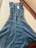 UR夏季新款女裝復古牛仔荷葉邊牛仔連衣裙UWG850114 藍色1 S 曬單實(shí)拍圖