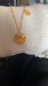 筱惠金包銀祥云平安鎖吊墜項鏈女999黃金古法鏤空鎖骨鏈套鏈女友禮物 金1克-總重約4克-平安鎖項鏈 曬單實(shí)拍圖