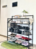 小匠材簡(jiǎn)易鞋架免安裝楠竹家用門(mén)口宿舍多層折疊收納置物架子黑色6層90 曬單實(shí)拍圖