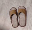 果洛菲亞麻拖鞋男女款四季情侶室內防滑棉麻布地板涼拖 褐黃色 44/45  曬單實(shí)拍圖