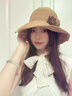 凡飾（FANCET）手鉤草帽女春夏法式優(yōu)雅帽子海邊度假沙灘帽氣質(zhì)花朵可折疊遮陽(yáng)帽 曬單實(shí)拍圖