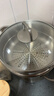 雙立人（ZWILLING）不銹鋼蒸籠蒸鍋可用蒸屜蒸格蒸魚(yú)蒸饅頭包子家用廚具篦子蒸鍋架 24cm雙耳蒸籠 曬單實(shí)拍圖