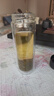 富光 男女士雙層玻璃杯 水杯 支持團購定制 304杯子泡茶杯400ML黑 曬單實(shí)拍圖