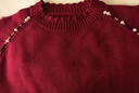 Mrdiane wei針織衫女毛衣新年喜慶打底衫保暖本命年上衣 紅色 均碼 曬單實(shí)拍圖