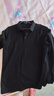 七匹狼【7A抗菌】長(cháng)袖POLO衫男士蓄熱保暖男裝上衣黑色4XL 曬單實(shí)拍圖