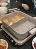 美的（Midea）電火鍋鴛鴦鍋火鍋專(zhuān)用鍋多功能鍋料理烤肉鍋分體式多功能一體電鍋0氟鈦陶電煮鍋HGS352866S 曬單實(shí)拍圖