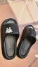 稻草人拖鞋男女居家用秋冬洗澡厚底浴室內外穿情侶防滑靜音涼拖 黑40-41 曬單實(shí)拍圖
