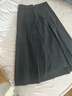 紅袖超好看精致學(xué)院風(fēng)半身裙冬季新款女裝拼接中腰A字顯瘦百褶裙 簡(jiǎn)約灰0A9 S 曬單實(shí)拍圖