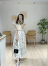 RIYA輕奢白色碎花a字半身裙女春夏季2026新款雪紡中長(cháng)裙大擺拼接傘裙 白色  【高品質(zhì)款】 均碼  建議85-135斤 曬單實(shí)拍圖