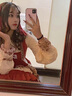 唐努烏洛麗塔裙子漿果少女op復古小紅帽斗篷長(cháng)袖日系洋裝lolita連衣裙 酒紅色連衣裙 M 曬單實(shí)拍圖