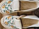 娟的絹夏季棉麻單鞋女士民族風(fēng)繡花鞋老北京布鞋平底軟底一腳蹬漁夫鞋 單鞋-麻色 39 曬單實(shí)拍圖