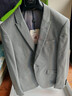 杰帝梵（J.D.V）男裝灰色商務(wù)百搭紳士正裝西裝西服外套馬甲西褲伴郎服WMM0955- 西裝灰色灰色） M 02 曬單實(shí)拍圖