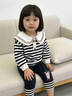 波步（BORBOON B）女童套裝春裝2026新款嬰兒衣服春秋兒童女寶寶外出衛衣分體兩件套 【條紋】2150 100 曬單實(shí)拍圖