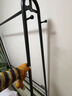 新藝鴻運（XINYIHONGYUN）鐵藝衣架落地衣帽架掛衣架臥室客廳晾衣桿可置物A字型穩固衣服架 神秘黑150CM【網(wǎng)籃+萬(wàn)向輪】可雙層置物 曬單實(shí)拍圖