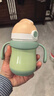FGA富光兒童保溫杯寶寶吸管杯鴨嘴學(xué)飲杯316L不銹鋼喝水壺水杯子綠色 曬單實(shí)拍圖