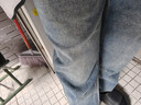 眩度小個(gè)子男生美式直筒寬松九分牛仔褲春秋新款潮流美式高街百搭褲子 淺藍色 褲長(cháng)96CM（九分褲） S （85-105） 曬單實(shí)拍圖