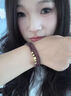 中國黃金（CHINA GOLD）黃金手鏈女款足金小蠻腰石榴石轉運珠手串?huà)D女節生日禮物送愛(ài)人 石榴石轉運珠手鏈--約0.3g 曬單實(shí)拍圖