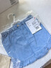 優(yōu)衣庫嬰幼兒寶寶牛仔松緊短褲水洗產(chǎn)品全棉花邊473614 63 天藍色 110 曬單實(shí)拍圖