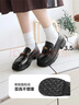 意爾康女鞋厚底增高英倫學(xué)院風(fēng)小皮鞋百搭樂(lè )福鞋 29728W黑色38 曬單實(shí)拍圖