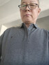 杉杉【100%純棉】T恤男長(cháng)袖春秋商務(wù)休閑純色通勤翻領(lǐng)順滑刺繡打底衫 曬單實(shí)拍圖