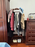 小匠材衣架落地立式衣帽架臥室掛衣服晾衣架實(shí)木置物架胡桃色雙層60cm 曬單實(shí)拍圖