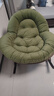 搖搖椅可愛(ài)奶油風(fēng)成人家用陽(yáng)臺客廳休閑可睡覺(jué)蛋殼單躺椅懶人沙發(fā) 豪華版丨青綠色雪尼爾拼咖色貓爪皮底座+腳踏 用好料易清理丨可送貨入戶(hù)【陷入溫暖舒適懷抱】 曬單實(shí)拍圖