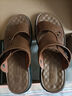 蜻蜓牌涼鞋男真皮2026年夏季新款牛皮沙灘鞋厚底防滑中年爸爸鞋涼拖鞋 棕色 42 曬單實(shí)拍圖