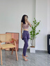 回力運動(dòng)褲女新款春夏季跑步健身假兩件修身戶(hù)外褲女生顯瘦速干瑜伽褲 星黛紫【高彈舒適】 L 【建議體重115-130斤】 曬單實(shí)拍圖