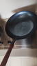金存章丘炒鍋鐵鍋炒菜鍋圓底家用無(wú)涂層老式 錘印款木把34cm已開(kāi)鍋 曬單實(shí)拍圖