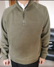 JEEP SPIRIT吉普半拉鏈衛衣男春季韓版立領(lǐng)針織衫男潮流上衣 橄欖綠 3XL 曬單實(shí)拍圖