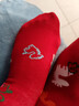 俞兆林（YUZHAOLIN）4雙紅色襪子女中筒2026本命年純色棉襪馬年秋冬圣誕新年元旦禮物 曬單實(shí)拍圖