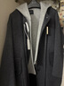 ELLE【明星同款】綿羊毛自在廓形雙面呢大衣女25冬新款毛呢外套 深灰（大衣+馬甲真兩件套） M 曬單實(shí)拍圖