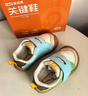 基諾浦春秋季軟底透氣學(xué)步鞋嬰兒機能鞋男女兒童寶寶鞋子GB2480冰藍 曬單實(shí)拍圖
